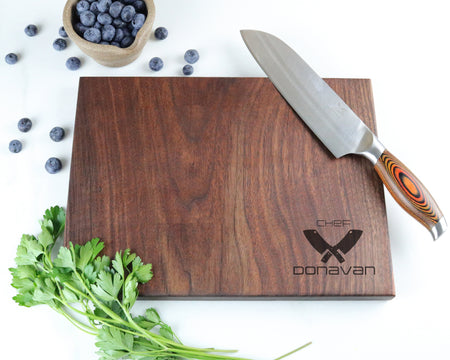 Walnut Cutting Board with "002" Engraving - Muskoka Woodworking