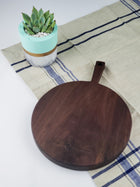 Round Paddle Cheese Board - Walnut - Muskoka Woodworking