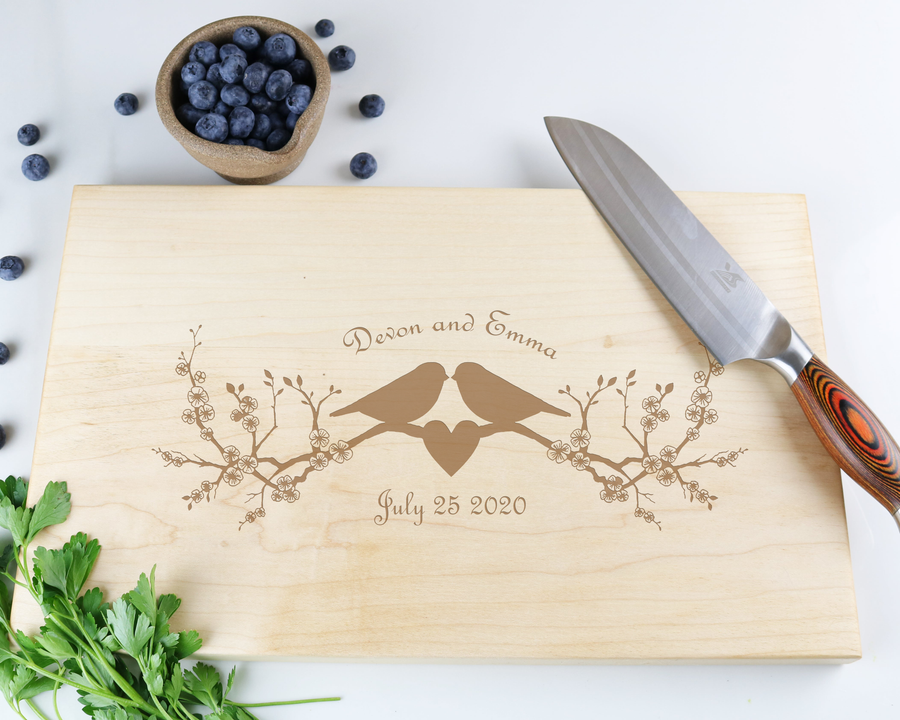 Maple Cutting Board with "012" Engraving