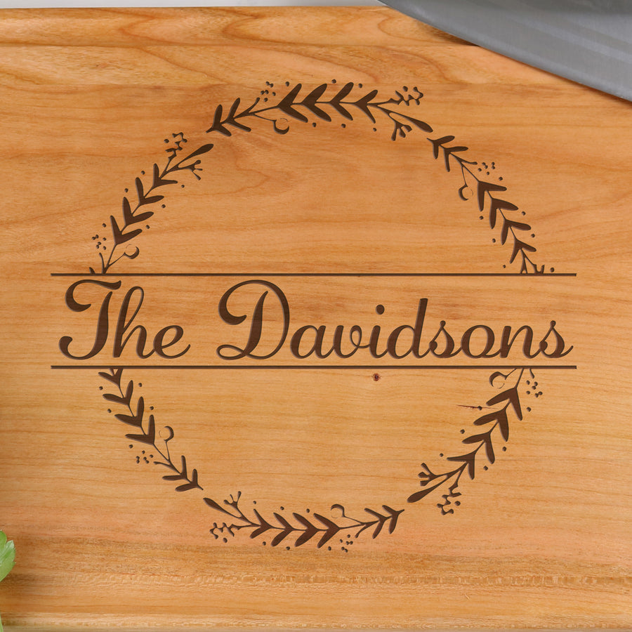 Cherry Cutting Board with "010" Engraving - Muskoka Woodworking