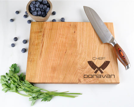 Cherry Cutting Board with "002" Engraving - Muskoka Woodworking