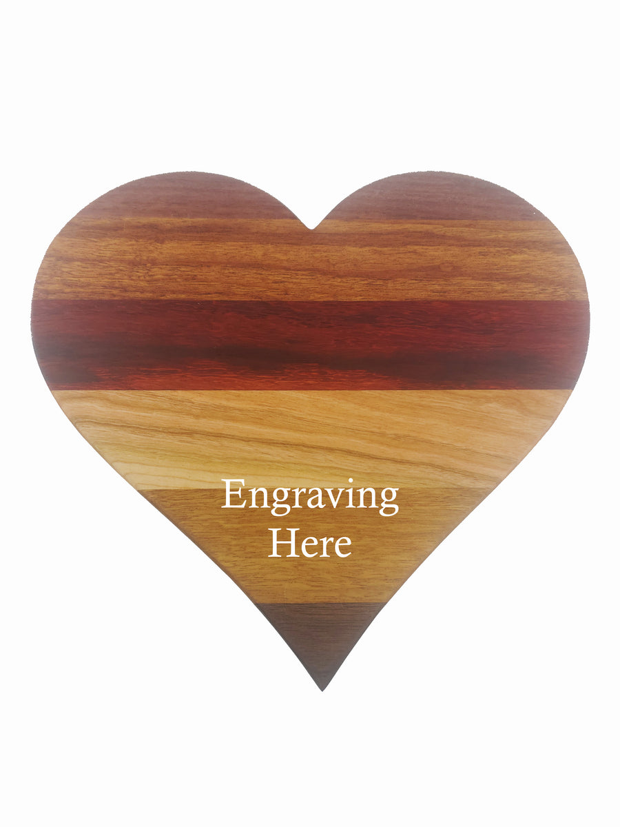 Exotic Heart Cheeseboard - Muskoka Woodworking