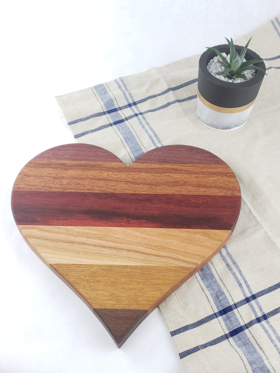 Exotic Heart Cheeseboard - Muskoka Woodworking