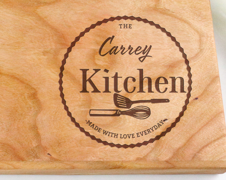 Cherry Cutting Board with "013" Engraving - Muskoka Woodworking