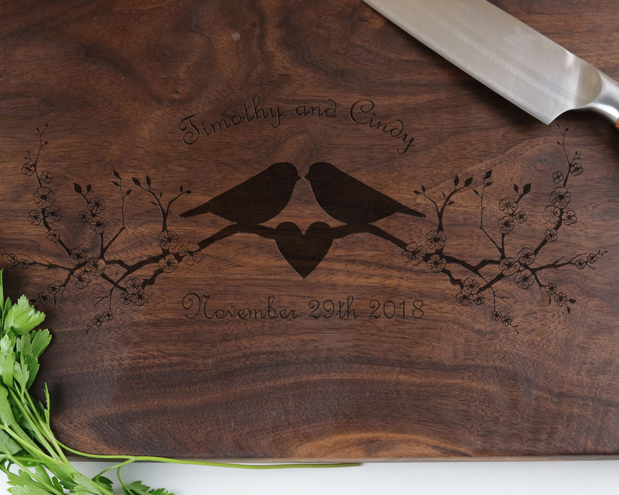 Walnut Cutting Board with "012" Engraving - Muskoka Woodworking