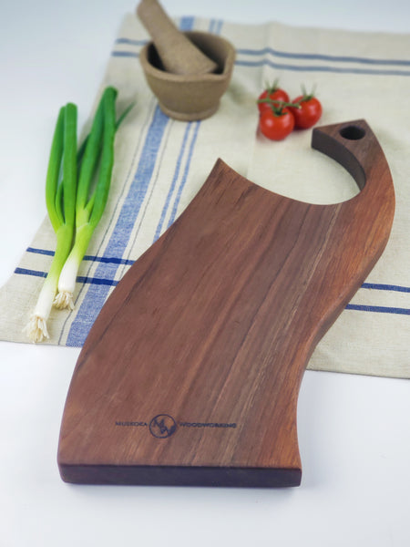 Modern Curved Chopping Board - Walnut - Muskoka Woodworking